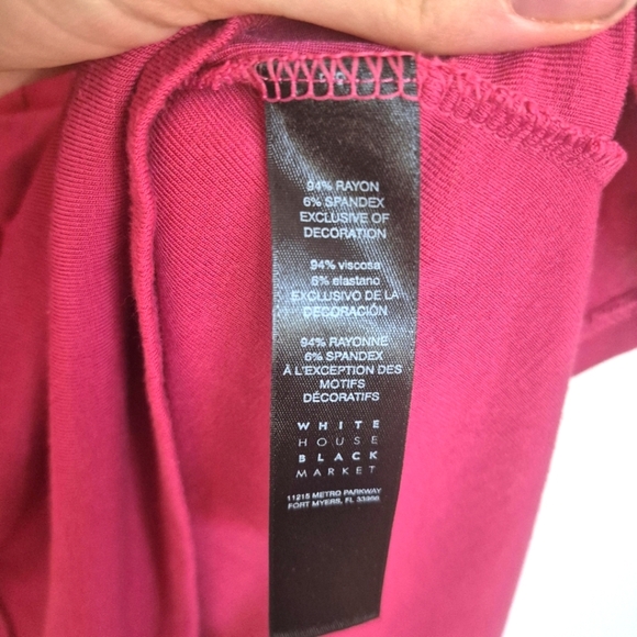 White House Black Market Women’s Fuchsia Lace-Up Tank Top – Size Small - Picture 3 of 4